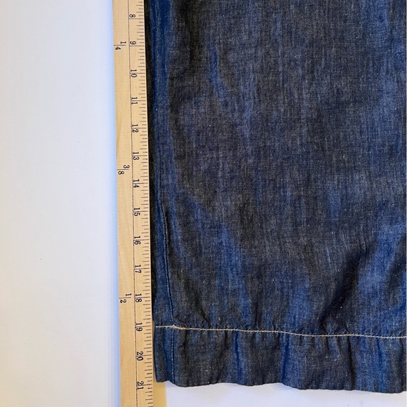 Talbots Straight Leg Lightweight Linen Blend Cropped High Rise Coastal Jeans 12P - Picture 12 of 12